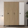 Hanah Home Neva 6404 Roble y Blanco